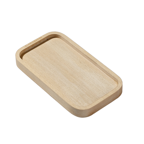 YM-1609 CAMPINGMOON Mess Tin Cutting Board 6'' x 3.3'' Wooden Cooking Cutting Plate Coaster Pot Holder