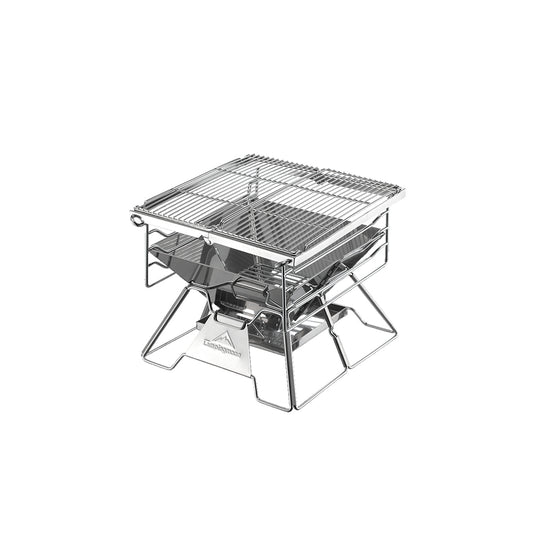X-TWO Stainless Steel BBQ Grill, Sturdy Charcoal Barbecue Stove