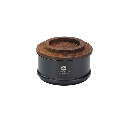 BKS362-MG Mini Steamer φ4.7-Inch for Sierra Cup, 304 Stainless Steel with Wood Lid, Black