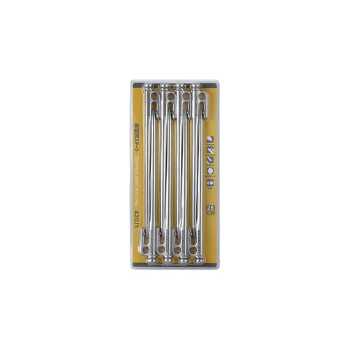 K26-8P Forged Stainless Steel Pegs, 10.2 Inches, 8-Piece Set, Azuruda Stake