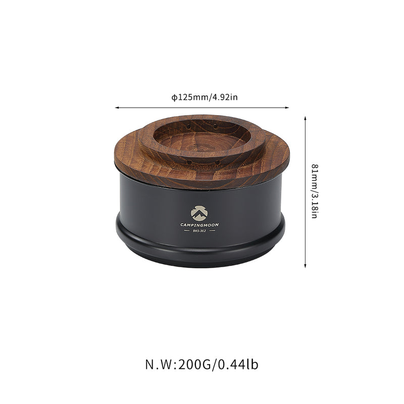 Load image into Gallery viewer, BKS362-MG Mini Steamer φ4.7-Inch for Sierra Cup, 304 Stainless Steel with Wood Lid, Black
