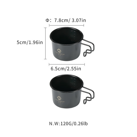 BKS-180-2P Premium Solo Coffee Mug, Black, 5.3 fl oz (160 ml), Set of 2