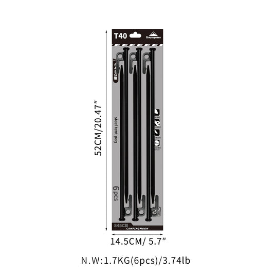 K26-8P Forged Stainless Steel Pegs, 10.2 Inches, 8-Piece Set, Azuruda Stake