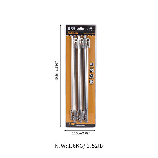 R35-6 Martensitic Stainless Steel 420J2 Forged Pegs, Tempered, R Series, Power Pegs, Ideal for Hard Ground