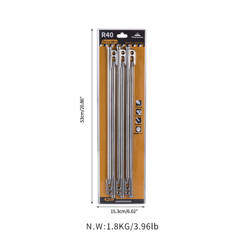 Load image into Gallery viewer, R-40-6P 15.7-Inch Martensitic Steel Tent Stakes, 6-Pack,
