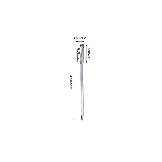 K26-8P Forged Stainless Steel Pegs, 10.2 Inches, 8-Piece Set, Azuruda Stake
