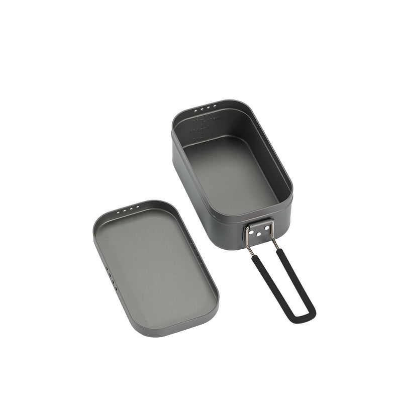 Load image into Gallery viewer, H-1609 Extra Thick Mess Tin, 1 Cup, No Deburring, Overflow Groove, Draining hole

