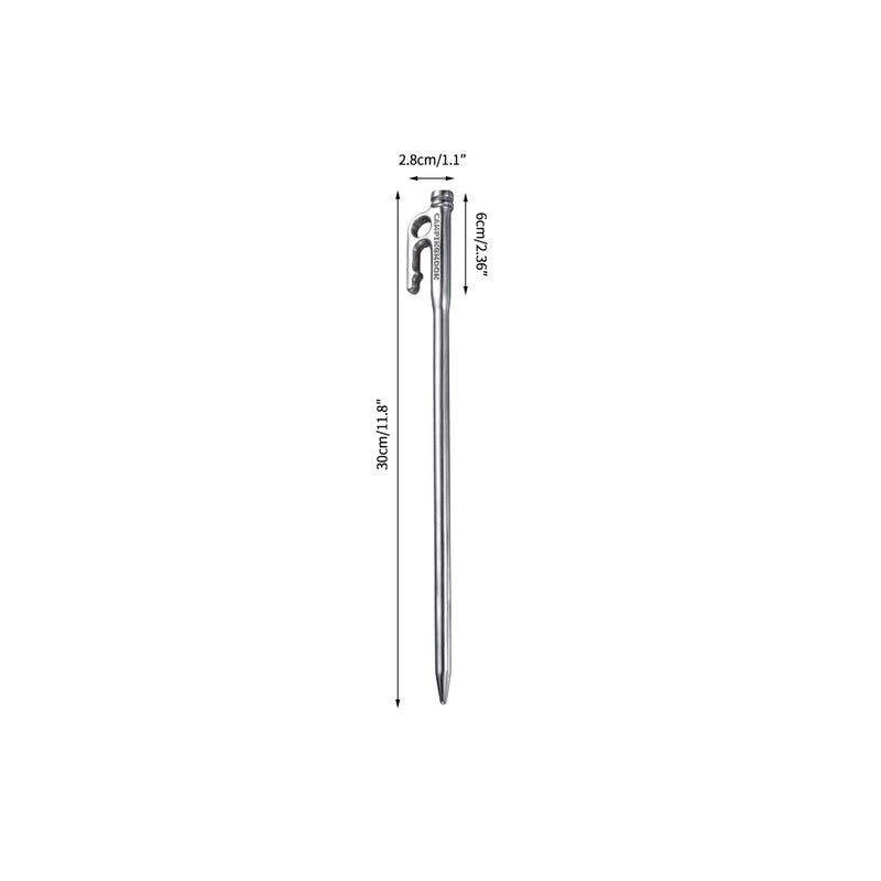 Load image into Gallery viewer, K30-8P Forged Stainless Steel Pegs, HB366-388, Azuruda Stake, 11.8 Inches, 8-Piece
