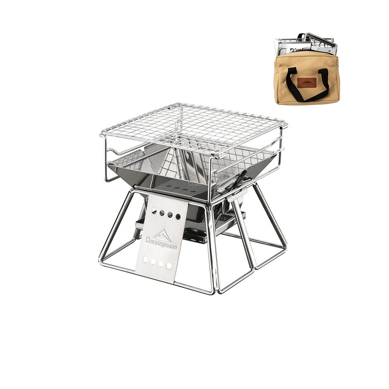 Load image into Gallery viewer, X-MINI Small Portable Stainless Steel Tabletop Charcoal Grill with Carry Bag
