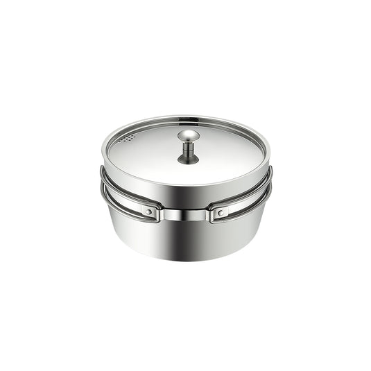camping topf edelstahl CC-18 2.0L Camping Saucepan – Stainless Steel Portable Pot IH Compatible for Camping & Outdoor Cooking – Campingmoon