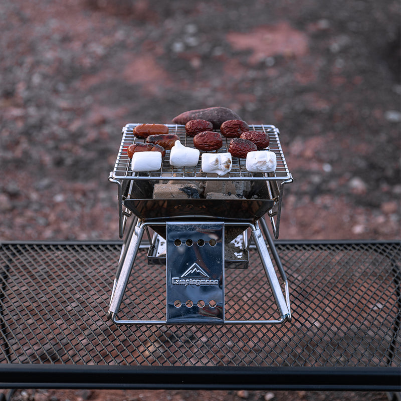 Load image into Gallery viewer, X-MINI Small Portable Stainless Steel Tabletop Charcoal Grill with Carry Bag
