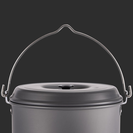 Campingmoon 5,5-Quart Leichtbau-Aluminium-Campingtopf für Lagerfeuerküche MC-255