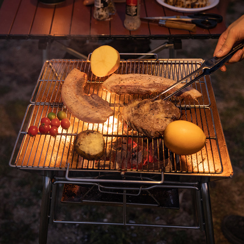 Load image into Gallery viewer, MT-5 Folding Charcoal Grill BBQ Stainless Steel Stand
