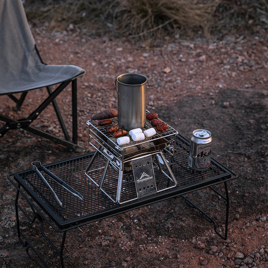X-MINI Small Portable Stainless Steel Tabletop Charcoal Grill with Carry Bag