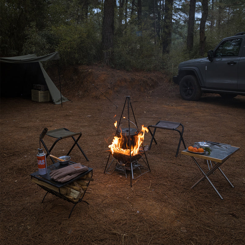 Load image into Gallery viewer, MT-2 Portable Stainless Steel Camping Grill, Foldable, 14-Inch
