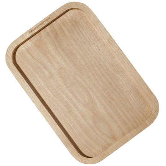 YM-2013 CAMPINGMOON Mess Tin Cutting Board 7.2'' x 4.8'' Wooden Cooking Cutting Plate Coaster Pot Holder