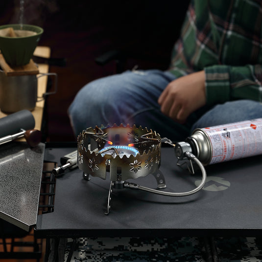 XD-1-CB Remote Butane Stove Portable and Compact Camping Stove for Outdoor Cooking