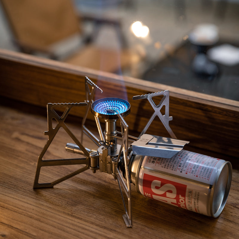 Load image into Gallery viewer, XD-3 Butane Camping Stove, Lightweight, Foldable, Igniter, Stainless Steel
