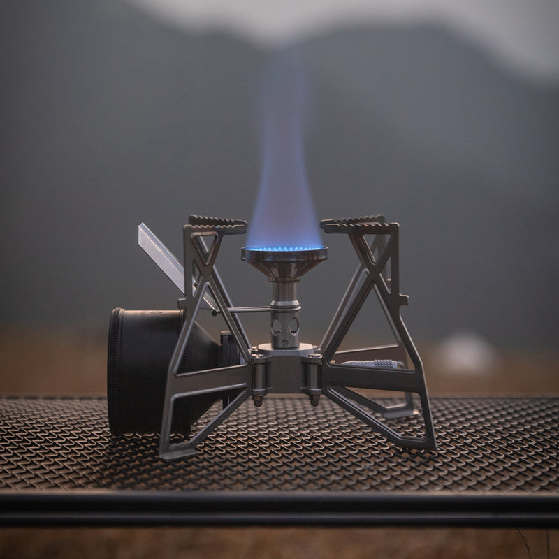 Load image into Gallery viewer, XD-3-NE Butane Camping Stove, Lightweight, Foldable, Pressure Stabilizer, Stainless Steel
