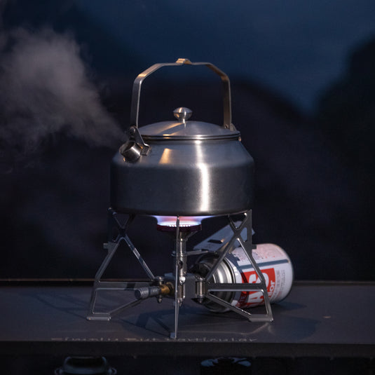 XD-3-NE Butane Camping Stove, Lightweight, Foldable, Pressure Stabilizer, Stainless Steel