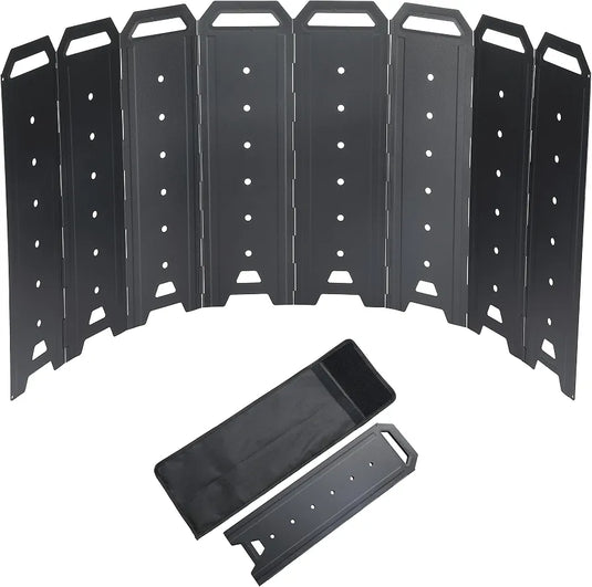 CAMPINGMOON Bonfire Reflector Wind Screen Heat Shield Black YD-40