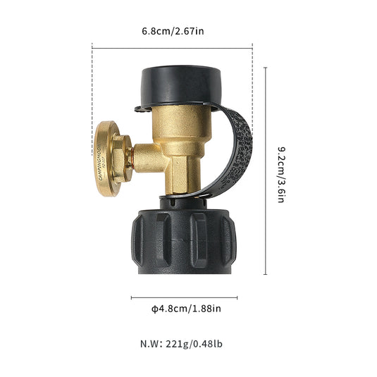 PZ-107 QCC1 Gas Adapter with Pressure Gauge