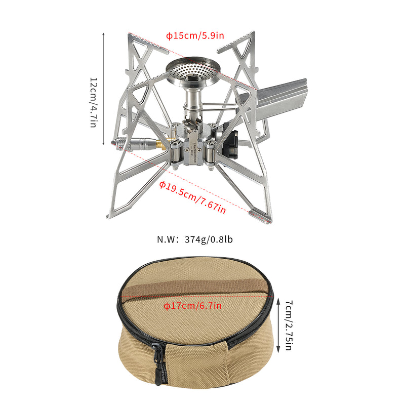 Load image into Gallery viewer, XD-3 Butane Camping Stove, Lightweight, Foldable, Igniter, Stainless Steel
