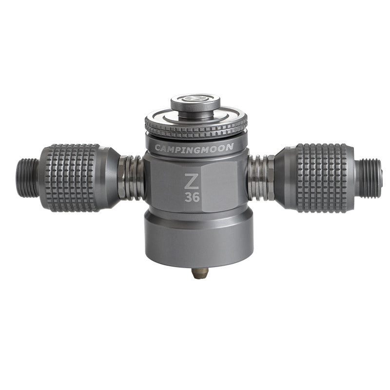 Load image into Gallery viewer, Z36 3-Outlet Camping Stove Adapter, 16oz/1lb Propane Tank to EN417 Lindal Valve
