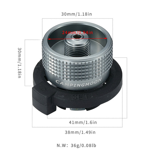 Z11 Vertical Gas Stove Adapter, Butane Canister to EN417 Lindal Valve