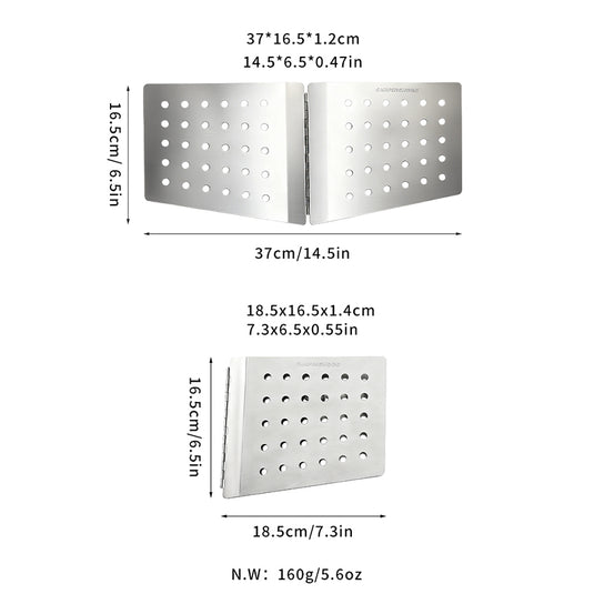 SOLO-D A4 Stainless Steel Fire Wind Shield
