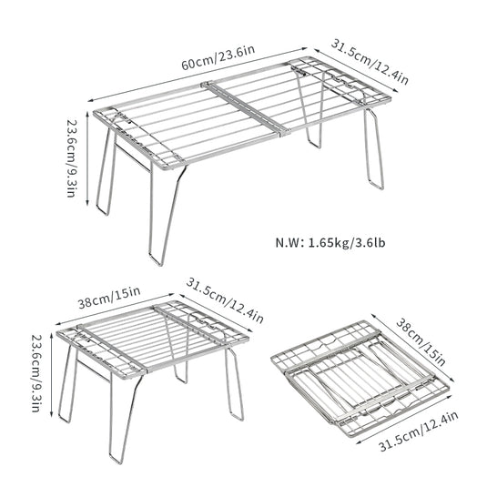 FD-22 Stainless Steel Folding Storage Rack