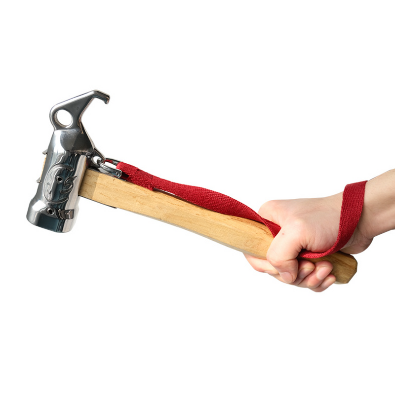 Load image into Gallery viewer, C5 Tent Hammer Peg Stake Remover: Stainless Steel Copper Head Wood Handle

