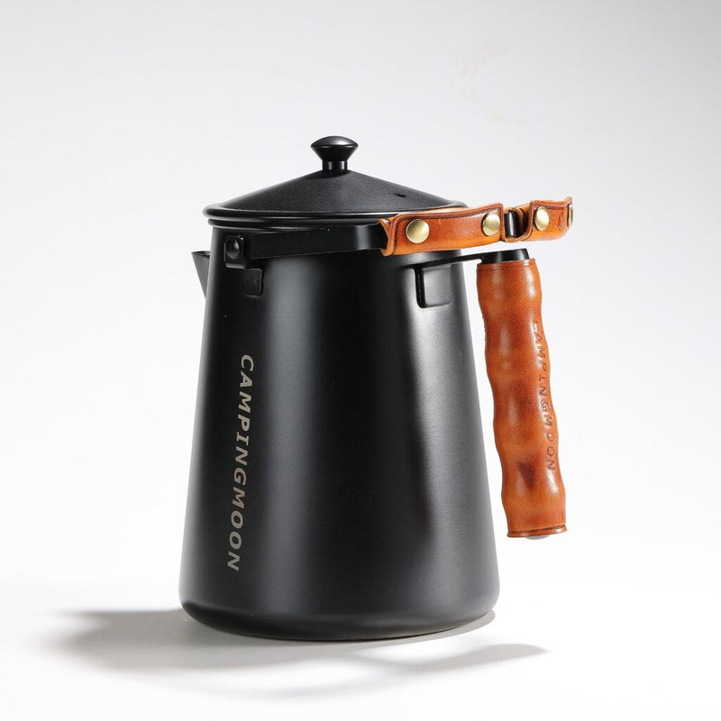 Load image into Gallery viewer, SW-PT Leather Kettle Handle Cover - Anti-Scald Grip for Camping Pots
