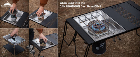 Gas Stove OD-4 (no pot stand) is included.
Alos compatible with the small gas burner Korean stove.