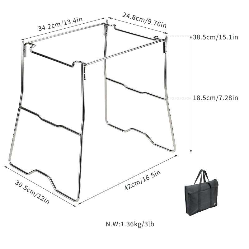 Cargue la imagen en el visor de la galería, G-38 One-Unit Bridge Rack – Modular Camping Table Extension
