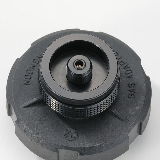 BKZ07 Camp Valve Cartridge Adapter for Easy-Click Bayonet Lock to EN417 Valve 7/16 Inch Screw Thread Connection Black