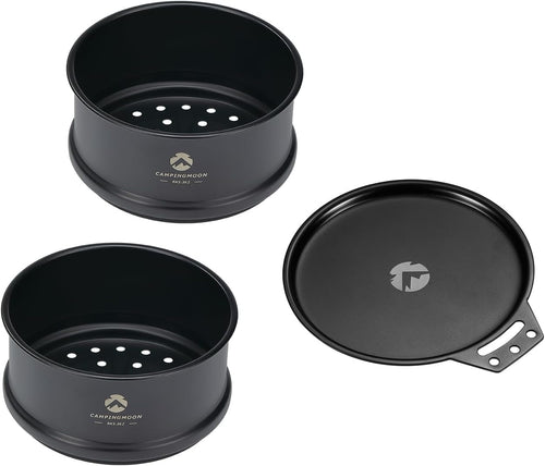 BKS362-2P/BKS-SG 2pcs φ4.7-Inch Mini Steamer for Sierra Cup 304 Stainless Steel w/Lid Black