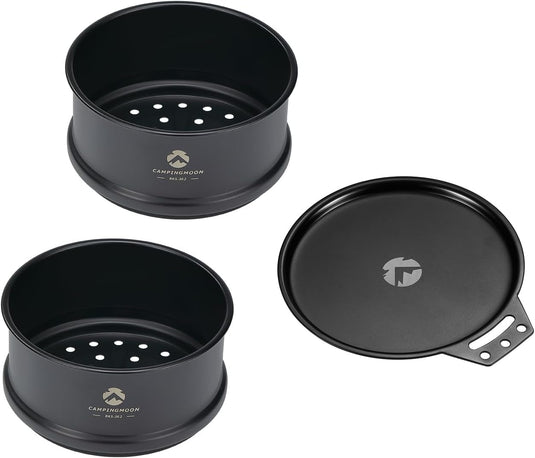 BKS362-2P/BKS-SG 2pcs φ4.7-Inch Mini Steamer for Sierra Cup 304 Stainless Steel w/Lid Black