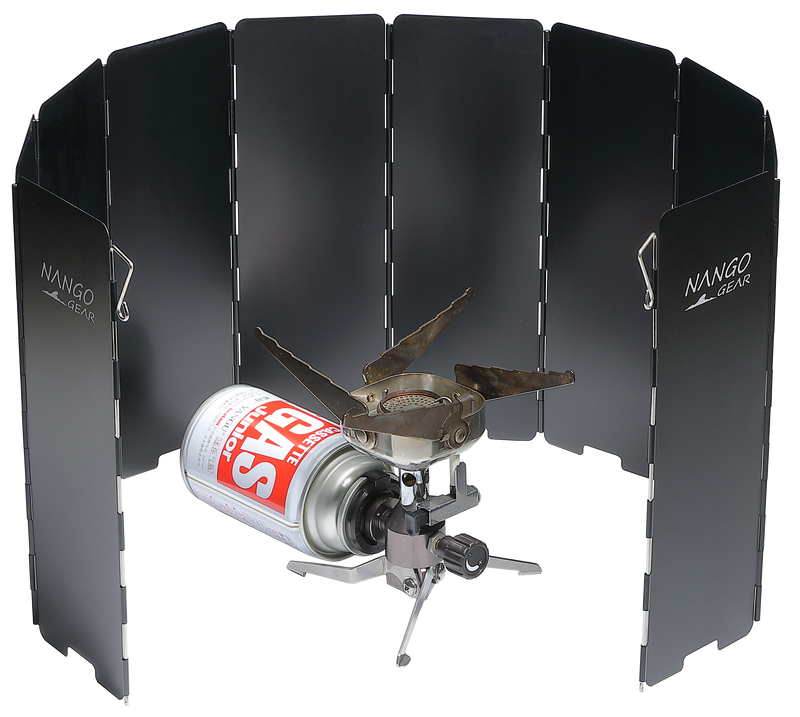 Load image into Gallery viewer, 11351(YD-10) LONG-TYPE NANGOGEAR Aluminum Camp Stove Windscreen with Hard Case – Black, Lightweight &amp; Portable for Outdoor Cooking
