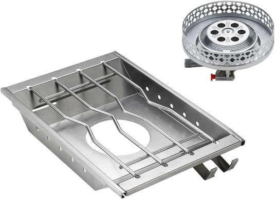 CK-25PG/OD-4 Canister Top Stove Plate Stainless Steel Frame IGT Table Top Gas Burner– Windproof Recessed Design for Camping