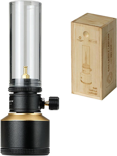 BKT-1D15 Camping Gas Lantern Gas Candle with Empty Tank Black