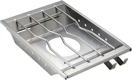 CK-25PG Canister Top Stove Plate Stainless Steel Frame IGT Table Top Gas Burner– Windproof Recessed Design for Camping