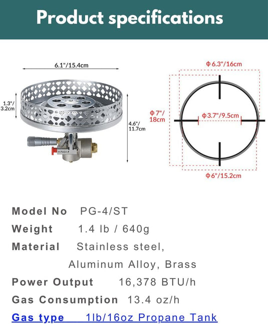 PG-4 Portable Propane Stove