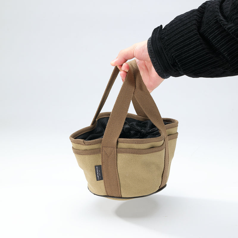 Load image into Gallery viewer, DO-25-BK Dutch Oven Bag Botom Φ6.5-inch Canvas Extra Thick Round Cooking System Storage Bag Stock Pot Case
