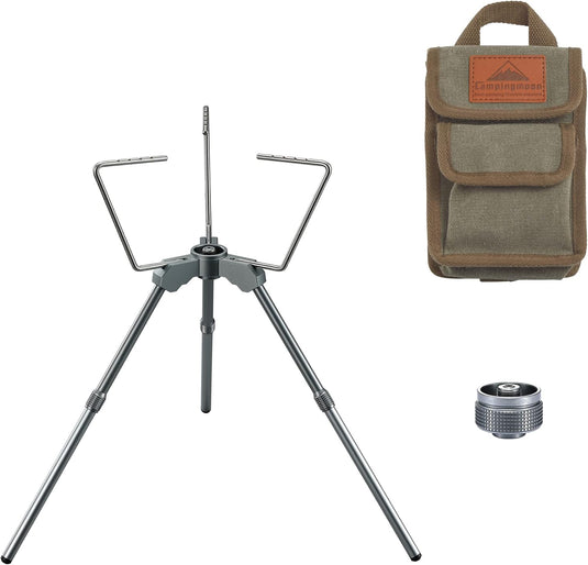 Z01+Z03 CAMPINGMOON Smart Backpacking Stove Stand with Upper Support Trivet Z01 (High stand with spacer adapter