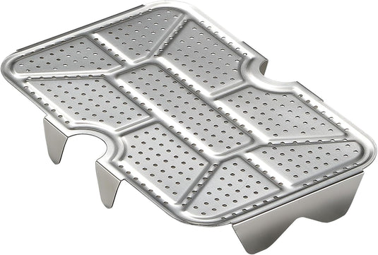 2013-W Camping Steam Tray for Large Mess Tin – Compact 18-8 Stainless Steel Rack, for Outdoor Cooking, Steaming, Smoking, and Serving – Easy-Clean, Rust-Resistant Mess Tin Accessory