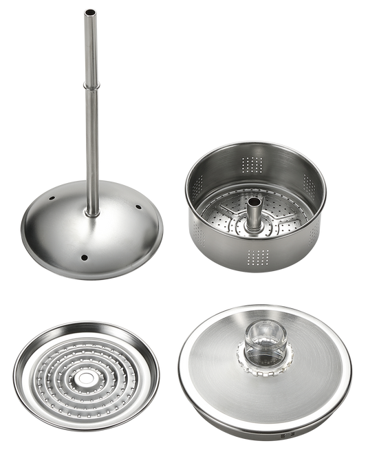 SW-7 Stainless Steel Coffee Percolator Pot 1.5L (8 Cups) – Durable One-Piece Body, Gooseneck Spout & Removable Lid – Perfect for Camping & Outdoor