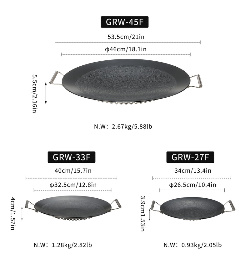 Laden Sie das Bild in Galerie -Viewer, GRW-33F Scott Non-Stick Camping Grill Pan
