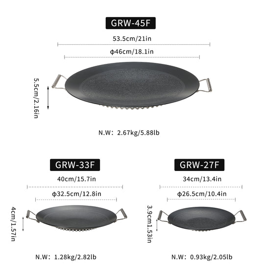 GRW-33F Scott Non-Stick Camping Grill Pan