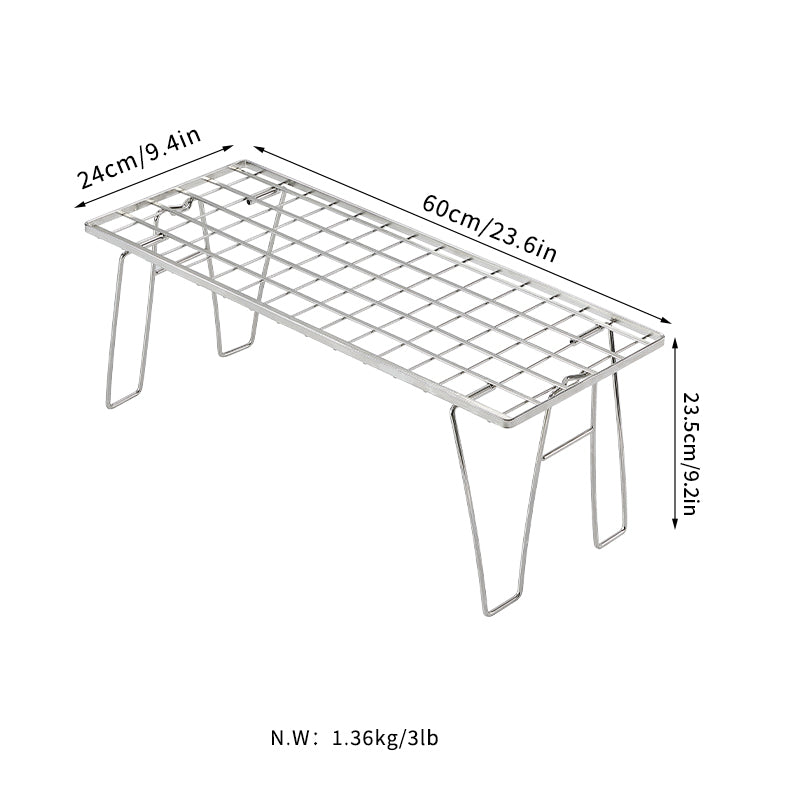 Load image into Gallery viewer, T-225A Stainless Steel Folding Mesh Camping Table
